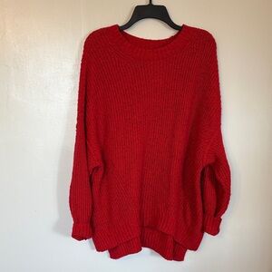 American Eagle Outfitters Red Crew Neck Sweater - Size Large